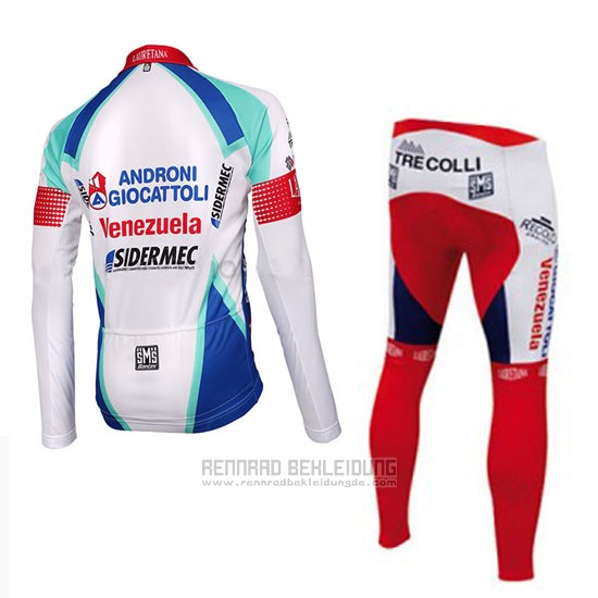 2014 Fahrradbekleidung Androni Giocattoli Wei Trikot Langarm und Tragerhose